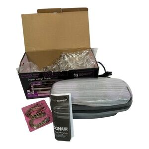 Conair Heat Waves 12 Ceramic Jumbo Velvet 2 Roller Sz Flocked Curlers & …